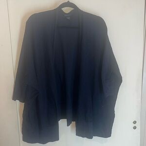 Only Mine open shorty oversized black cotton blend cardigan size large